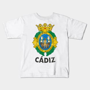 Cádiz / Vintage Style Flag Design Kids T-Shirt